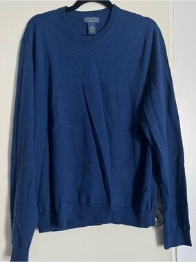 Joseph A. Banks Men's Midnight Blue Crewneck Sweater